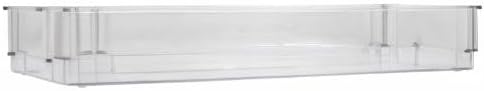 Martha Stewart Miles Plastic Stackable Office Desk Drawer Organizers, Set of 6, Clear
