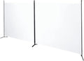 SteelAid Room Divider (Double Panel) – Folding Partition Privacy Screen for Office, Classroom, Dorm Room, Kids Room, Studio, Conference - 142" x 72" - Easy to Assemble, Freestanding & Foldable