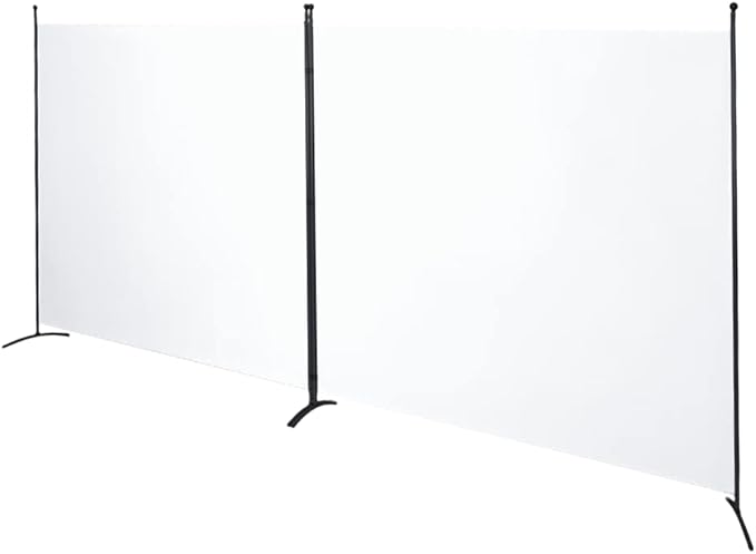 SteelAid Room Divider (Double Panel) – Folding Partition Privacy Screen for Office, Classroom, Dorm Room, Kids Room, Studio, Conference - 142" x 72" - Easy to Assemble, Freestanding & Foldable