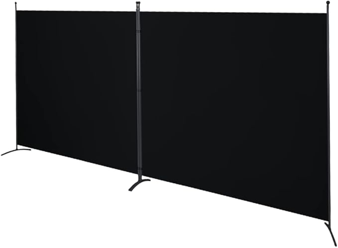 SteelAid Room Divider (Double Panel) – Folding Partition Privacy Screen for Office, Classroom, Dorm Room, Kids Room, Studio, Conference - 142" x 72" - Easy to Assemble, Freestanding & Foldable