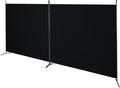 SteelAid Room Divider (Double Panel) – Folding Partition Privacy Screen for Office, Classroom, Dorm Room, Kids Room, Studio, Conference - 142" x 72" - Easy to Assemble, Freestanding & Foldable