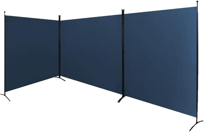 Steel-AID Triple-Panel Privacy Room Divider – Folding Partition Privacy Screen for Office, Classroom, Dorm Room, Kids Room, Studio, Conference - 216" x 72" - Easy to Assemble, Freestanding & Foldable