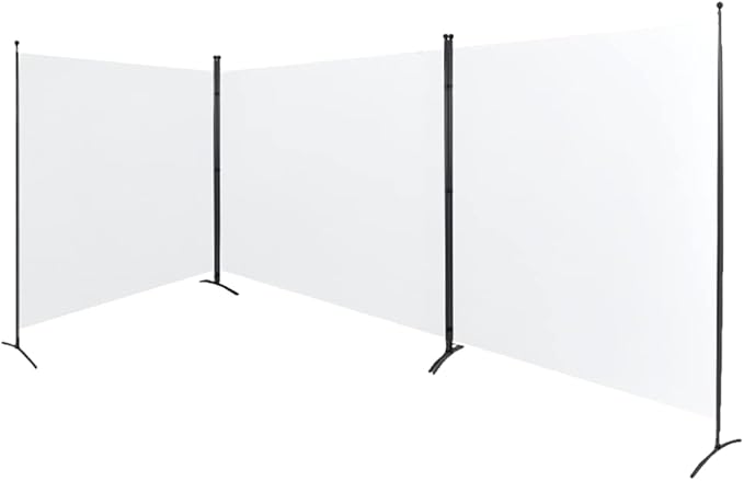 Steel-AID Triple-Panel Privacy Room Divider – Folding Partition Privacy Screen for Office, Classroom, Dorm Room, Kids Room, Studio, Conference - 216" x 72" - Easy to Assemble, Freestanding & Foldable