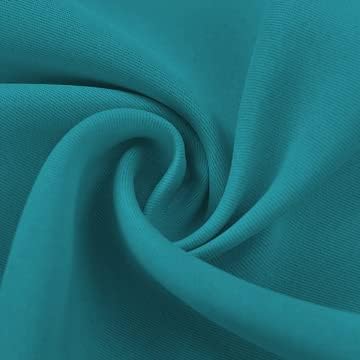 NICETOWN Extra Wide Blackout Peacock Teal Sliding Door Curtain - Thermal Curtains Room Divider Drape Light & Sound Blocking Blackout Window Treatment for Living Room & Bedroom (W100 x L108, 1 Panel)