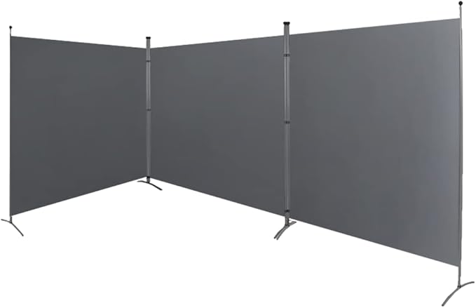 Steel-AID Triple-Panel Privacy Room Divider – Folding Partition Privacy Screen for Office, Classroom, Dorm Room, Kids Room, Studio, Conference - 216" x 72" - Easy to Assemble, Freestanding & Foldable