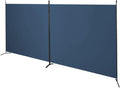 SteelAid Room Divider (Double Panel) – Folding Partition Privacy Screen for Office, Classroom, Dorm Room, Kids Room, Studio, Conference - 142" x 72" - Easy to Assemble, Freestanding & Foldable