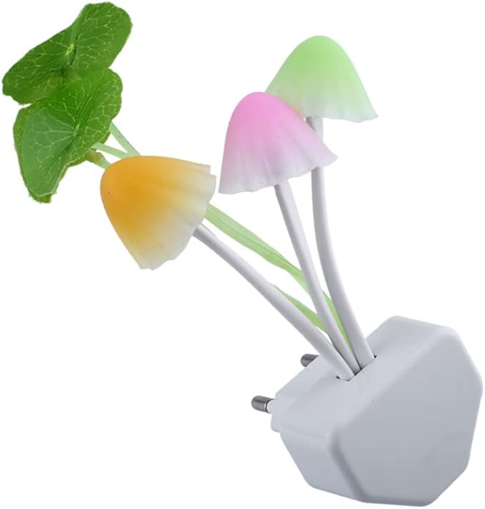 NIDONE Mushroom Night Light Wall Lamps Sensor Led Night Light Color Changing Plug-in LED Mushroom Dream Bed Lamp
