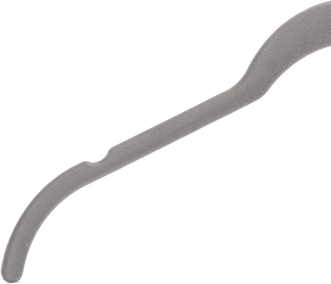 Amazon Basics Slim, Velvet, Non-Slip Shirt Clothes Hangers, Gray/Silver - Pack of 30