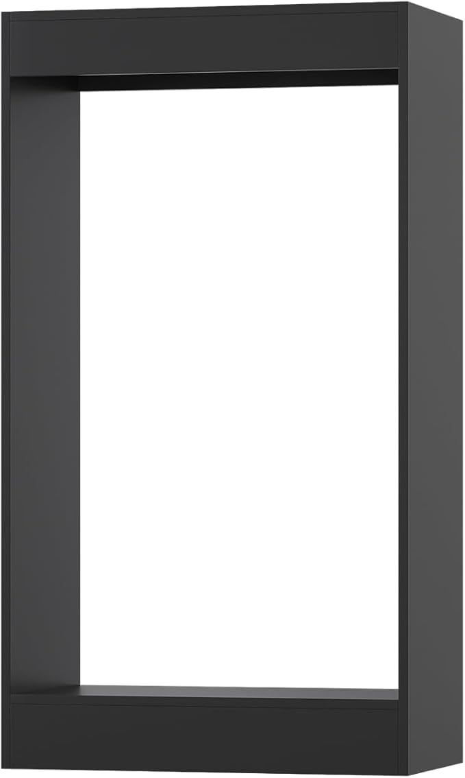 Double Hanging Closet Unit, Modular Closet System, Wood Closet System Organizer with Storage for Walk in Closets, Clothing Rack Wardrobe Closet for Hanging Clothes, Bedroom, Black, 31.5" W