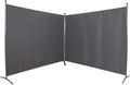SteelAid Room Divider (Double Panel) – Folding Partition Privacy Screen for Office, Classroom, Dorm Room, Kids Room, Studio, Conference - 142" x 72" - Easy to Assemble, Freestanding & Foldable