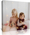 TreeDeal Create Personalized Wall Art with Your Photo on Canvas - Custom Canvas Prints for Family - Personalized Canvas Pictures for Wall to Print Framed (18" X 18")