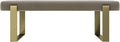 VANT Upholstered Bed Bench - Velvet Sand Storm - Burnished Brass - Contemporary Modern, Bedroom Bench Seat, Hallway, or Entryway