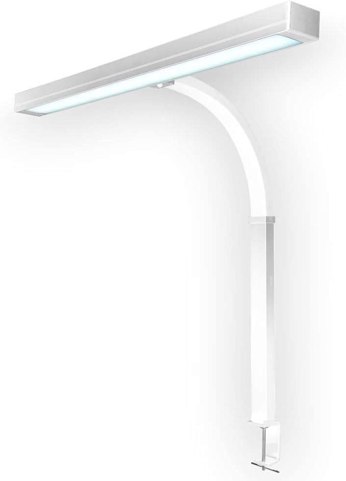 Neatfi 3000 Lumens Flex LED Desk Lamp with Clamp, Dimmable, 5 Adjustable Brightness Levels & 5 Light Modes, Memory Function, Eye-Caring & Flexible Lamp for Home & Office (31.5 Inches, White)