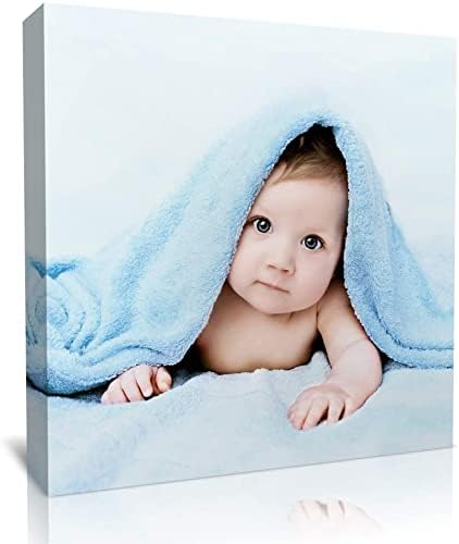 TreeDeal Custom Canvas Prints with Your Photos - Kids Personalized Poster Wall Art - Personalized Canvas Pictures Canvas Wall Art for Home Decoration (12" x 12")