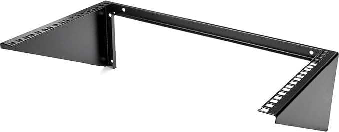 StarTech.com 6U Wall Mount Patch Panel Bracket – 19 in – Steel - Vertical Mounting Bracket for Networking and Data Equipment , TAA (RK619WALLV)