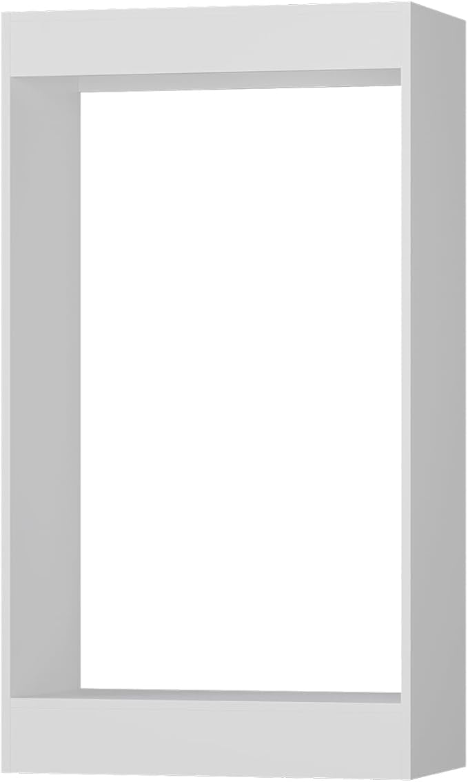 Double Hanging Closet Unit, Modular Closet System, Wood Closet System Organizer with Storage for Walk in Closets, Clothing Rack Wardrobe Closet for Hanging Clothes, Bedroom, White, 22.5" W