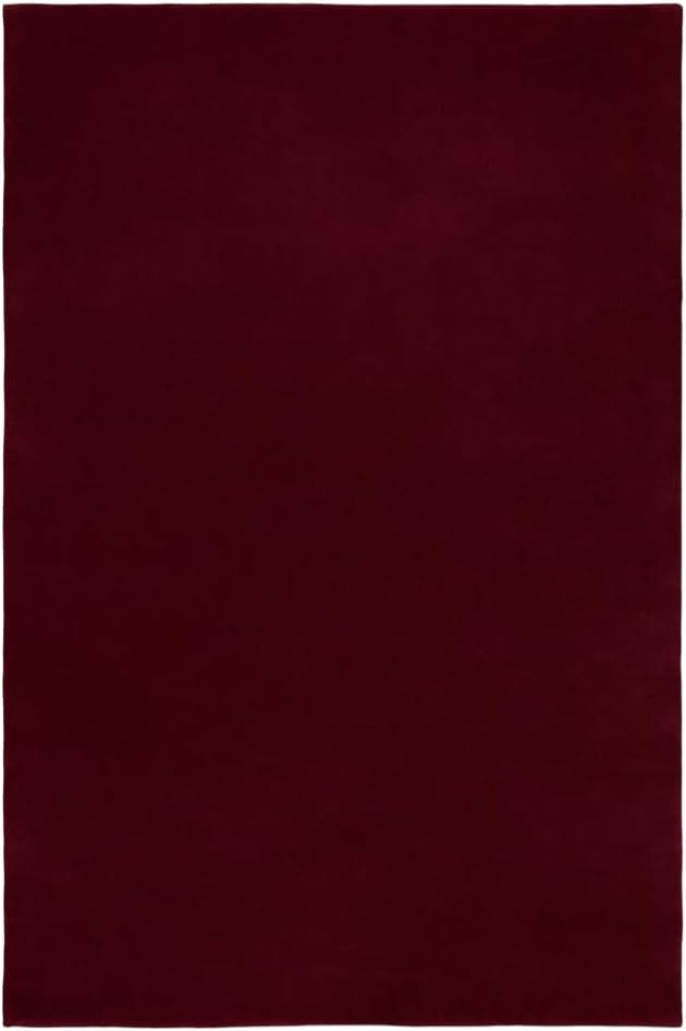 Hand-Tufted Wool Square Area Rug – Soft Premium Wool Carpet for Living Room, Bedroom & Home Décor – 5X5 ft| Deep Wine – Durable, Non-Slip Backing, Handcrafted Rug