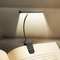 Rechargeable Book Lights for Reading at Night 25 LED - Eye Caring 15 Level Stepless Dimming, Extended 60Hrs Runtime, Lightweight Clip on Light, Gifts for Book Lovers, Black