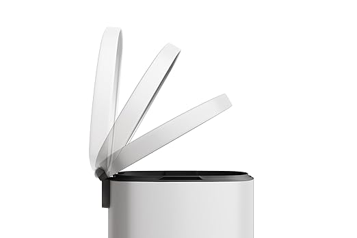 GarveeHome 13 Gal & 2.6 Gal Trash Can Combo Set, Kitchen Trash Can and Bathroom Trash Bin with Lid, Step-On Rustproof Garbage Bin with Inner Bucket, White