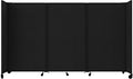 Versare Room Divider 360 Portable Wall Partition | Folding Panels | Large Freestanding Divider | Locking Wheels | Temporary Room Separator
