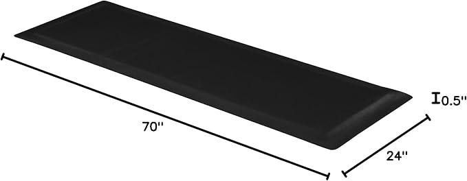 70"x24"x1/2" Thick Medical Bedside Fall Safety Protection Floor Mat for Elderly Senior Handicap,Reducing Injury Risk and Impact, Prevent Bed Falling, Anti Fatigue, Non-Slip Beveled Edge