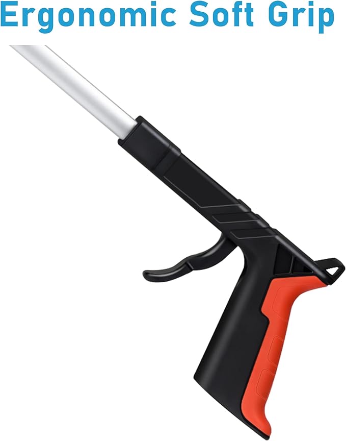Grabber Reacher Tool, 32" Grabbers for Elderly, Lightweight Extra Long Handy Trash Claw Grabber, Mobility Aid Reaching Assist Tool for Trash Pick Up, Nabber, Litter Picker, Arm Extension (Orange1)