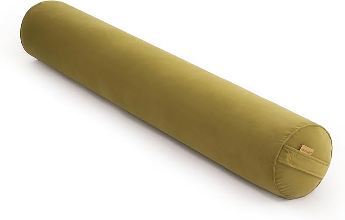 Long Round Body Pillow for Adults – Bolster Pillow for Bed, Cervical Roll Pillow, Firm Support for Sleeping,47.24 x 7.87 Inches,Golden Yellow