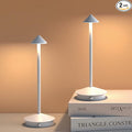 2 Pack LED Rechargeable Cordless Table Lamps,Portable Outdoor 5000mAh Battery Operated Table Light Touch Control 3 Color Dimmable for Patio/Cofee/Restaurant/Camping/Dining/Bedroom-White