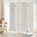 4 Panel Room Divider, 5.6Ft Wood Room Dividers and Folding Privacy Screens, Room Divider Wall Freestanding Room Partitions, Room Dividers Screen for Home Office Bedroom, White
