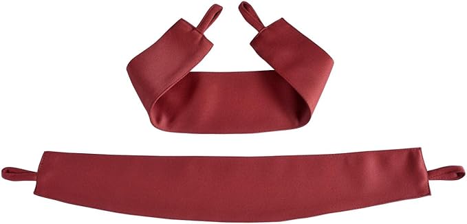 MIUCO Room Darkening Grommet Blackout Curtains for Livingroom Curtains Panels Set of 2 52x63 Inch Burgundy, Bonus 2 Tie Backs Included