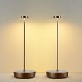 2Pack Cordless LED Table Lamp，Rechargeable Battery Operated Table Light, 3 Color Stepless Dimmable Table Lamp, Portable Table Light for Outdoor/Restaurants/Patio