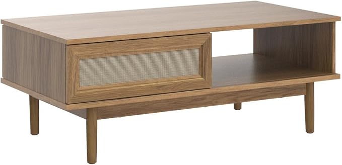 mopio Haylee Coffee Table (Oak, Rattan)
