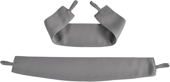 MIUCO 1 Pair Thermal Insulated Grommet 52-Inch-by-63-Inch Blackout Window Curtain Panels with 2 Tie Backs, Grey