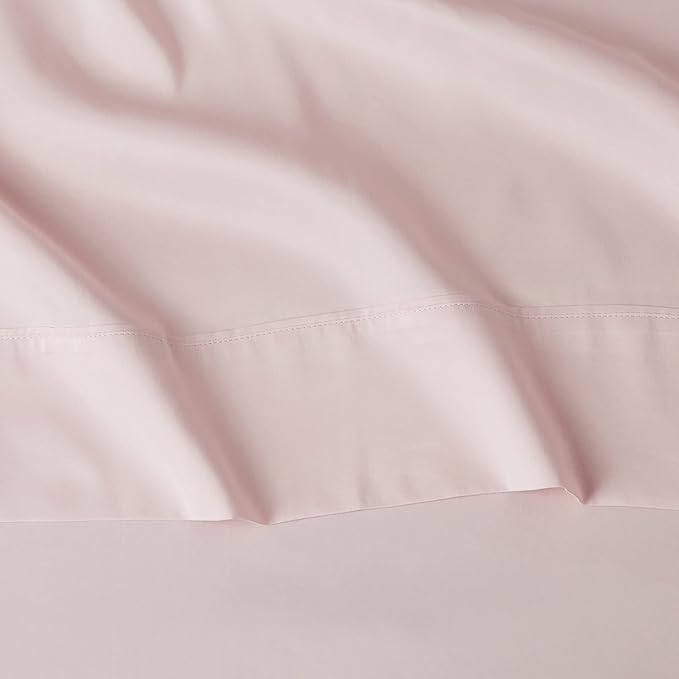 Amazon Basics Lightweight Super Soft Easy Care Breathable Microfiber 4-Piece Bed Sheet Set with 14-Inch Deep Pockets, King, Blush Pink, Solid