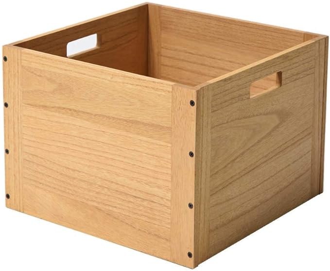 KIRIGEN Stackable Wood Storage Cube /Basket/ Bins Organizer for Home Books Clothes Toy Modular Open Cubby Storage System - Office Bookcase Closet Shelves F26-NA