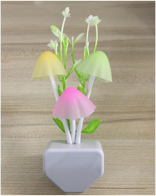 NIDONE Mushroom Night Light Wall Lamps Sensor Led Night Light Color Changing Plug-in LED Mushroom Dream Bed Lamp