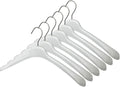 All Hung Up Hangers Plastic Coat Hangers, Clothes Hangers (White, 12pk)