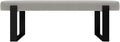 VANT Upholstered Bed Bench - Zigrino Oyster - Matte Black - Contemporary Modern, Bedroom Bench Seat, Hallway, or Entryway