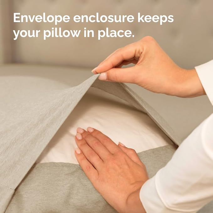 King Pillow Cases Set of 4 - Ultra Soft Hotel Quality Pillowcase Covers - Comfy, Cozy & Wrinkle Free - Shrinkage and Fade Resistant - Machine Washable Pillow Protectors - 4 Piece Set - Heathered Beige