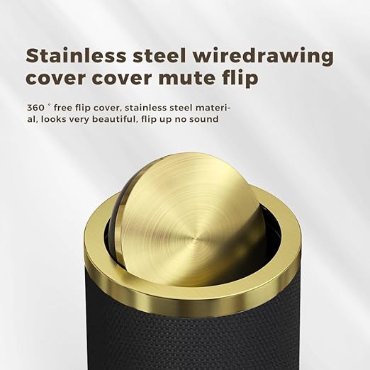 2.4 Gallon Bathroom Trash Can with Lid, Pu Leather Modern Garbage Can, Round Decorative Waste Basket, for Near Desk, Powder, Bedroom, Hotel, Office, Home (9L-Checked Black)