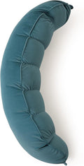 Peallow(Pat. Pend) – Long Round Body Pillow for Adults, Bolster Pillow for Sleeping, Soft and Supportive Pillow for Sleeping & Lumbar Support (Slate Blue,39")