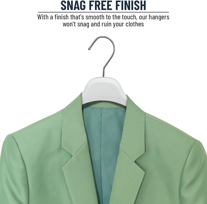 All Hung Up Hangers Plastic Coat Hangers, Clothes Hangers (White, 36pk)