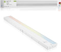 ASD 32 Inch LED Under Cabinet Lighting Plug in or Hardwired, High/Low/Off Switch, 16W 120V 3 CCT 2700K/3000K/4000K CRI90+, Triac Dimmable Linkable Under Counter Lights for Kitchen, ETL Listed, White