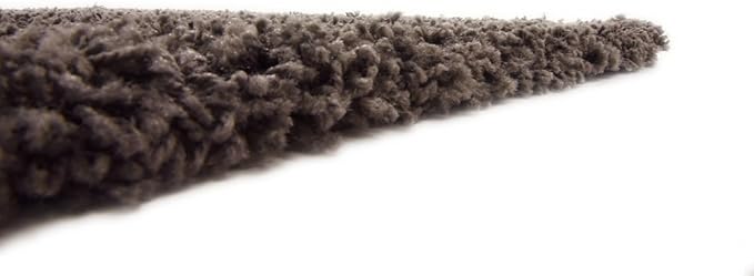 Unique Loom Solid Shag Collection Area Rug (5' 1" x 8' Rectangle Graphite Gray)