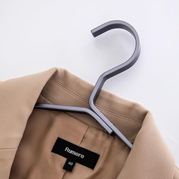 Premium Matte Titanium Gray Aluminum Coat Hangers 6 Piece Set, 16.5” Extra Smooth & Durable Metal Shirt Dress Hanger,Aluminum Alloy Hanger,Clothing Support,Clothing Hang