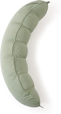 Peallow(Pat. Pend) – Long Round Body Pillow for Adults, Bolster Pillow for Sleeping, Soft and Supportive Pillow for Sleeping & Lumbar Support (Celadon Green,39")