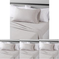 Amazon Basics Lightweight Super Soft Easy Care Wrinkle Free Microfiber 3 Piece Bed Sheet Set with 14-Inch Deep Pockets, Twin, Light Gray, Solid, Kids, Men & Women Bedding (Pack of 4)