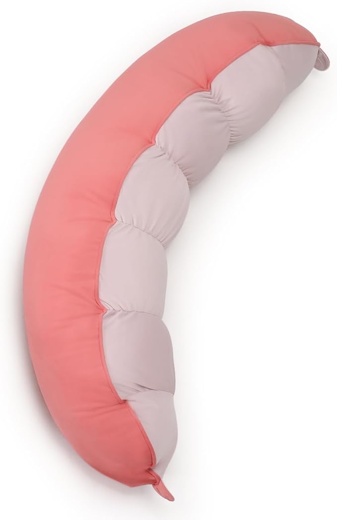Peallow(Pat. Pend) – Long Round Body Pillow for Adults, Bolster Pillow for Sleeping, Soft and Supportive Pillow for Sleeping & Lumbar Support