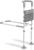Agrish Bed Rails for Elderly Adults Safety, Bed Rails for Seniors with Motion Lights & Storage Pouch, Adjustable Bed Assist Rail for Surgery Patients - Medical Bed Rail