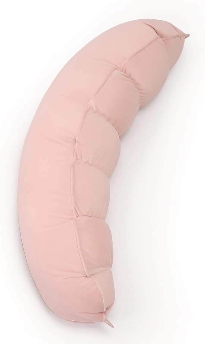 Peallow(Pat. Pend) – Long Round Body Pillow for Adults, Bolster Pillow for Sleeping, Soft and Supportive Pillow for Sleeping & Lumbar Support
